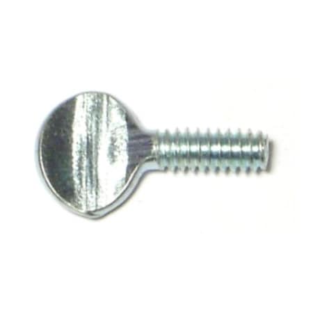 Midwest Fastener Thumb Screw, #10-24 Thread Size, Spade, Zinc Plated Steel, 1/2 in Lg, 16 PK 60503